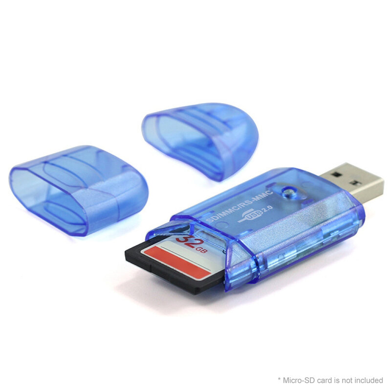 Adaptador Mini USB 2,0 de alta velocidad, lector de tarjetas de memoria Micro SD para teléfono, ordenador portátil