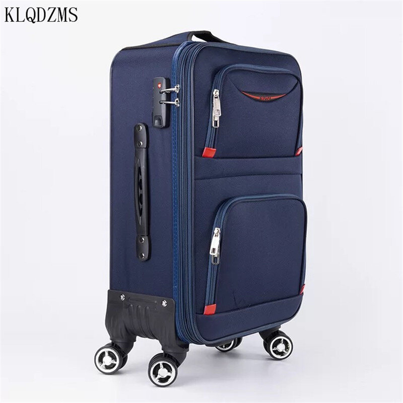 KLQDZMS 20"22"24"26"28inch New Waterproof Oxford Rolling Luggage carry on Trolley Suitcase Women Men Travel Suitcase With Wheel
