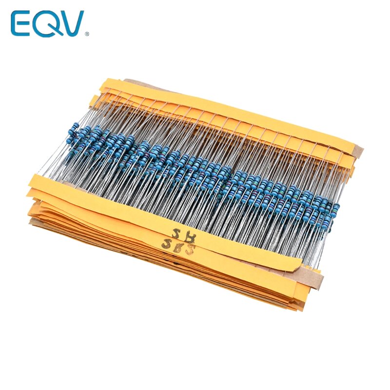 Pçs/lote 2600 130 valores 1/4w 0.25w 1% resistores de filme de metal conjunto de pacotes variados kits de resistores sortidos resistores fixos