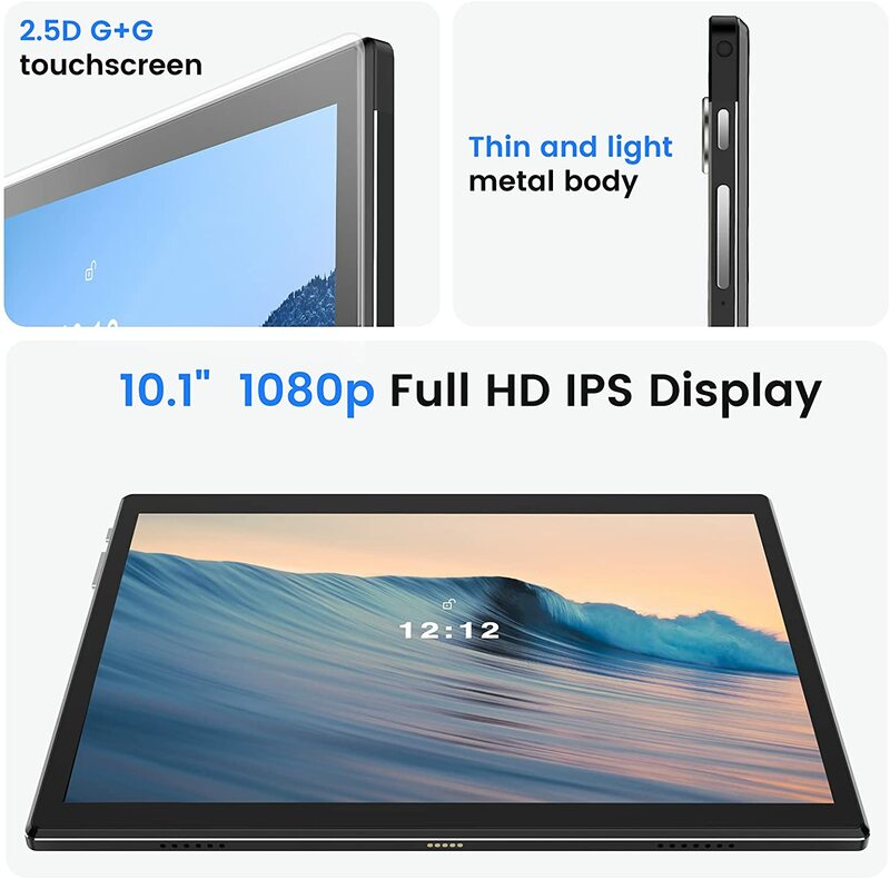 Tableta PC de 10 pulgadas, Tablet con pantalla LCD 2K, Octa Core, 6GB de RAM, 128GB de ROM, Android 10, Wifi Dual, cámara, GPS
