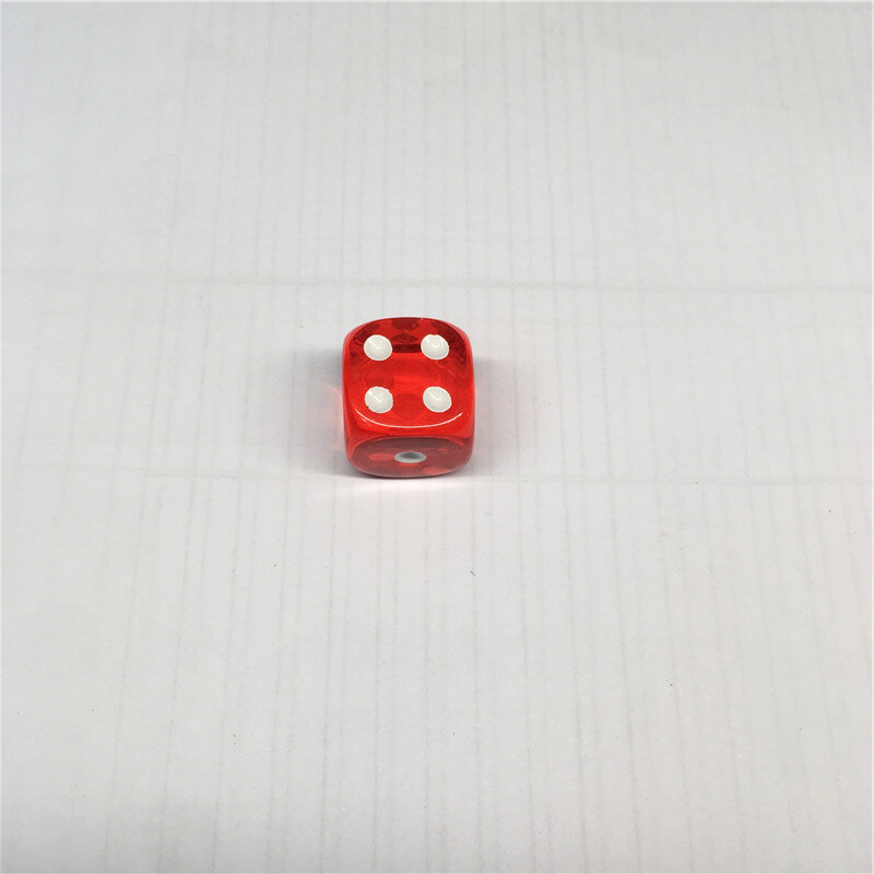 10Pieces/Lot High Quality 14mm Transparent Acrylic 6 Sided D6 Point Dice For Club/Party/Family Board Games 10 Colors