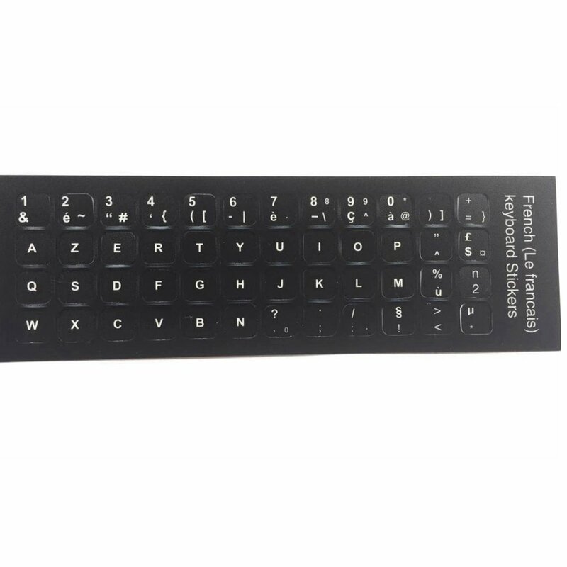 超薄型カスタムフレンチコンピューターキーボード取り付けが簡単な粘着文字ステッカー