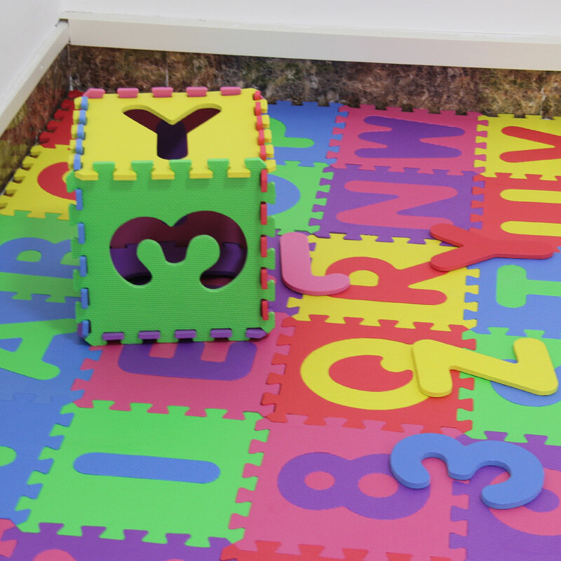 Alfombrilla de espuma EVA para gatear para bebé, estera de puzle para gimnasio, letras y números de juego con alfombra, decoración para habitación de niño, 10 unids/set por juego