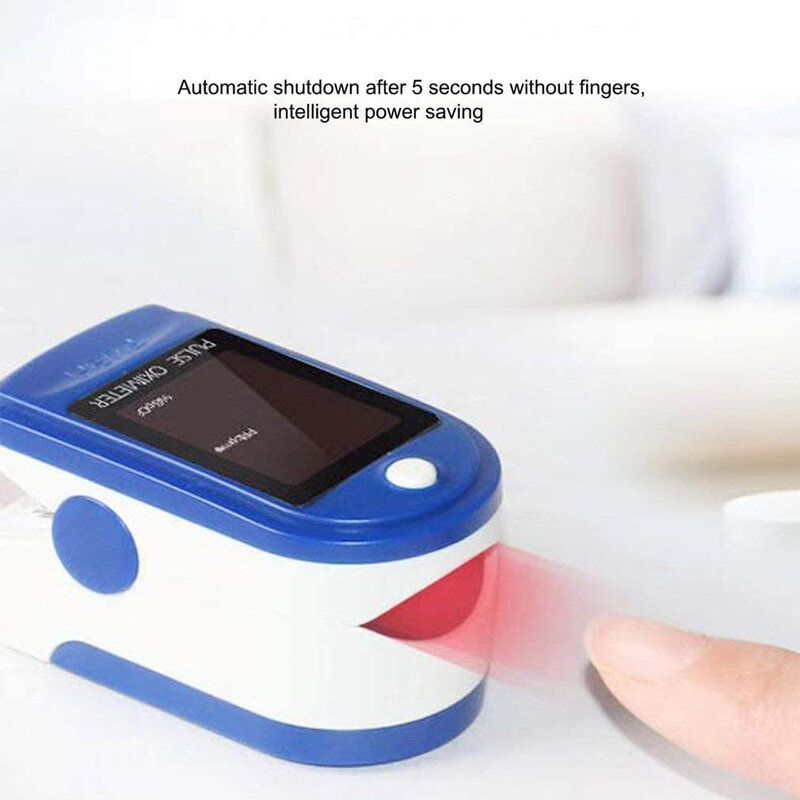Monitor de oxigênio no sangue display led oxigênio no sangue dedo pulso digital oxímetro saturação oxigênio monitor sem bateria