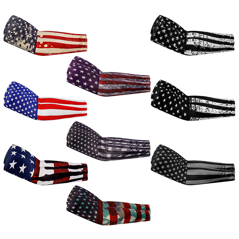 Флаг США, высококачественные охлаждающие рукава, Компрессионные Рукава, оптовая продажа