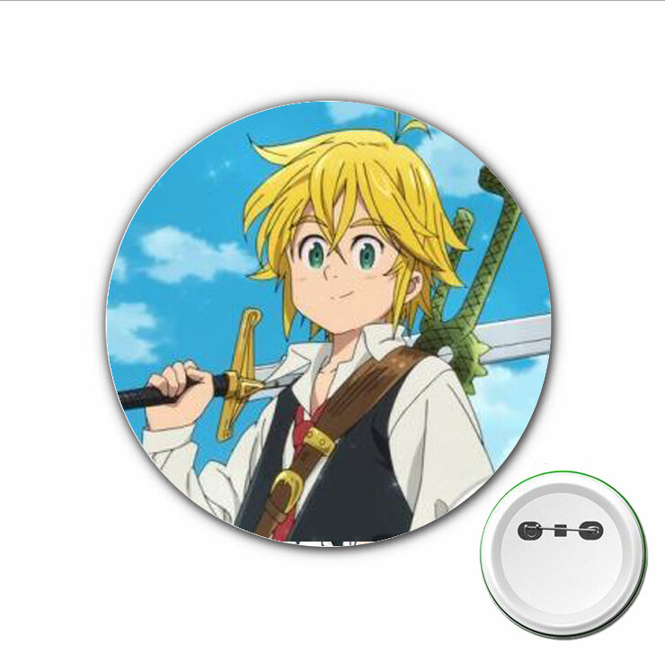 3pcs anime The Seven Deadly Sins Cosplay Badge Cartoon Pins Brooch for Clothes Accessories Backpacks bags Button Badges
