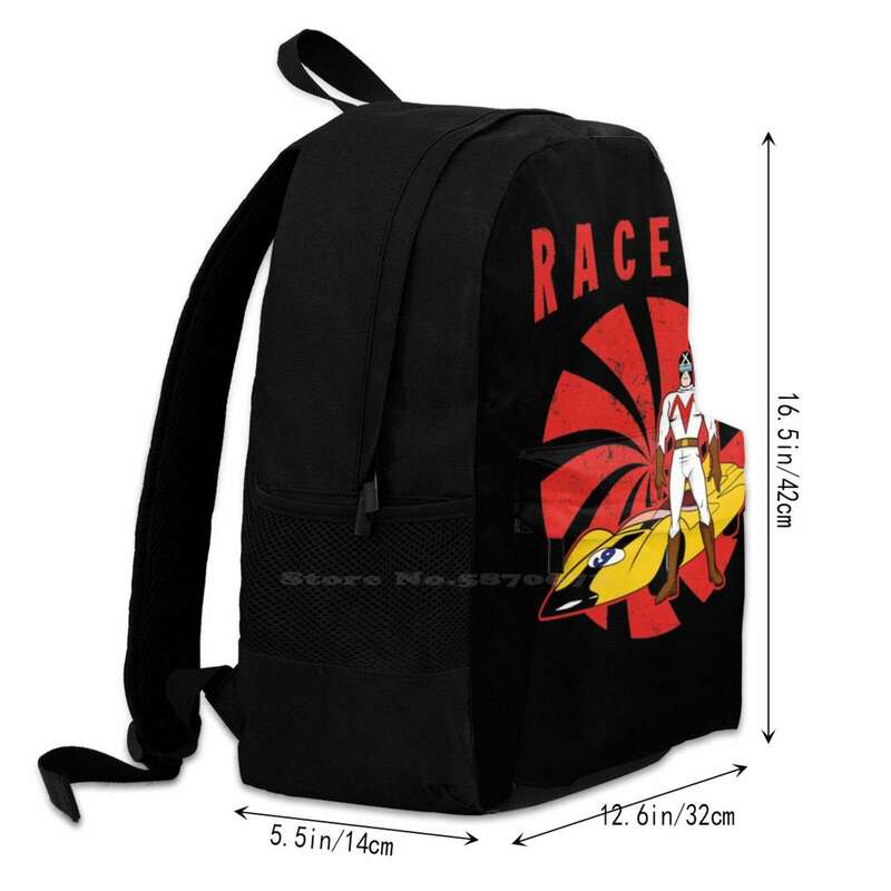 T-shirtetro Racer zaino per borsa da viaggio per Laptop scuola studente T Shirtretro Racer