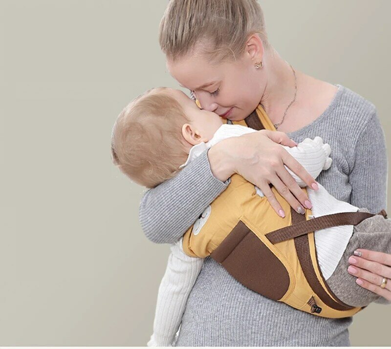 Multifunction 0-36 Months Baby Carrier with Storage Pocket 3 in 1 Adjustable Infant Carrier Sling Backpack Hipseat Waist Stool