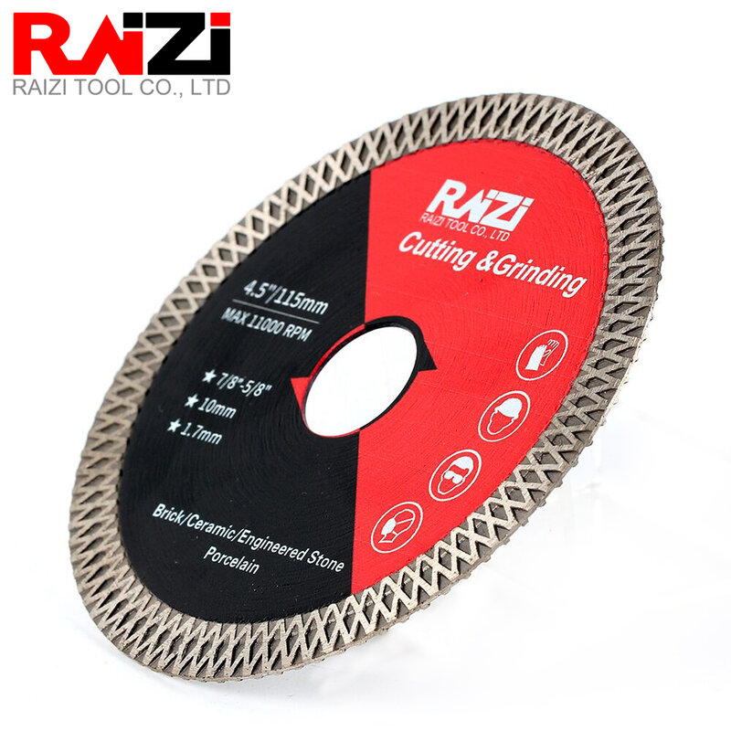 Raizi 115/125mm Diamond Tile Cutting Blade for Cutting&Grinding Ceramic Tile Granite Marble Stone Double Sided Cut Disc