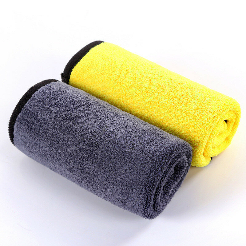 Microfibras de Coral de 30x30cm, tela de felpa para lavado de coches, toalla de secado súper absorbente para el cuidado del coche, toalla de felpa de doble capa