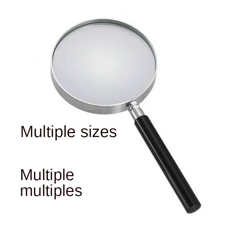 Portable Handheld Magnifying Glass, Various Sizes, 5X Reading Newspaper  High Precision Semi-metal Magnifying Glass