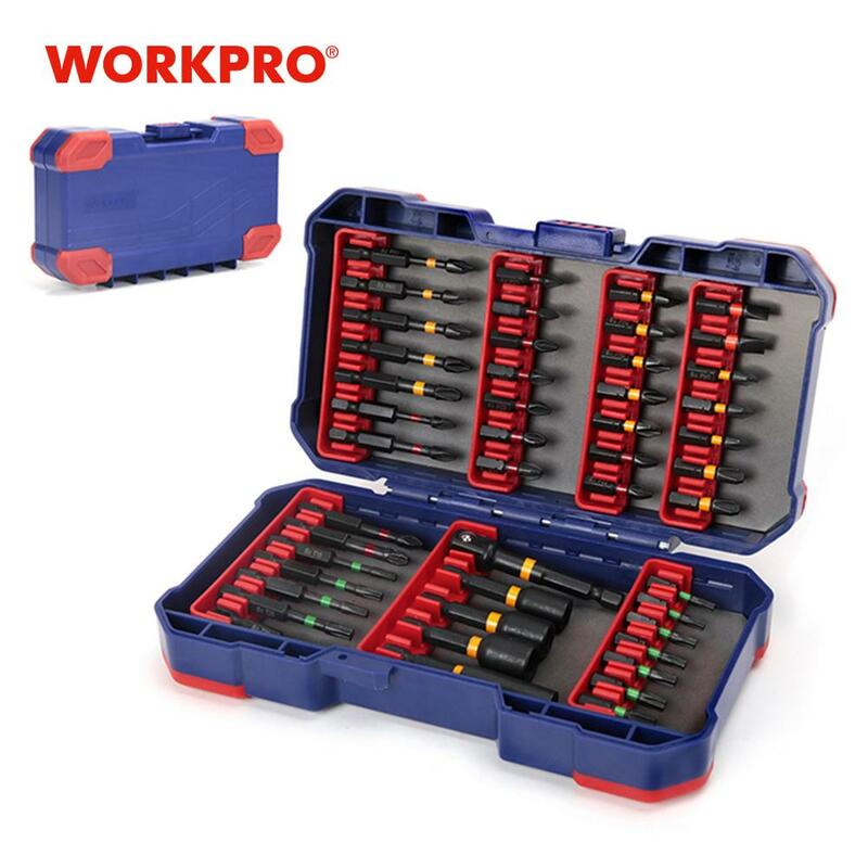 WORKPRO Screwdriver Bits for Electric Screwdriver 47 in 1 Slotted/Phillips/Torx/Pozidriv Bits Nut Driver Set Impact Tough Bits