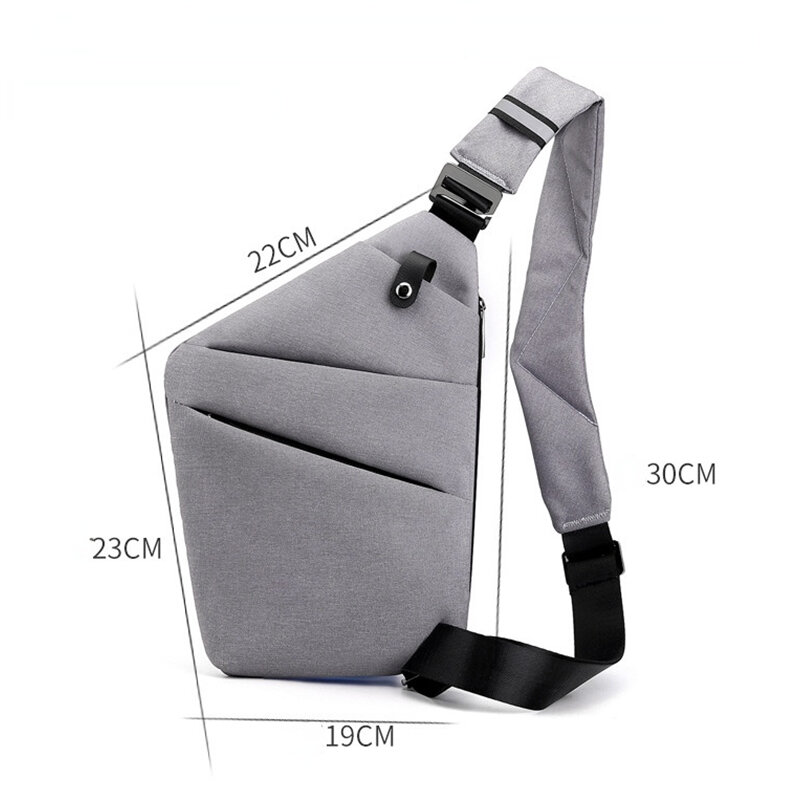 Men's chest bag Anti-theft Personal Gun Bag Solid Chest Bag Storage Bag Shoulder Bag Messenger Bag Female Travel Crossbody Bag