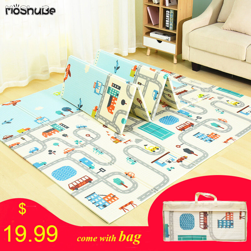Foldable Baby Play Mat Xpe Puzzle Mat Educational Children's Carpet in the Nursery Climbing Pad Kids Rug Activitys Games Toys
