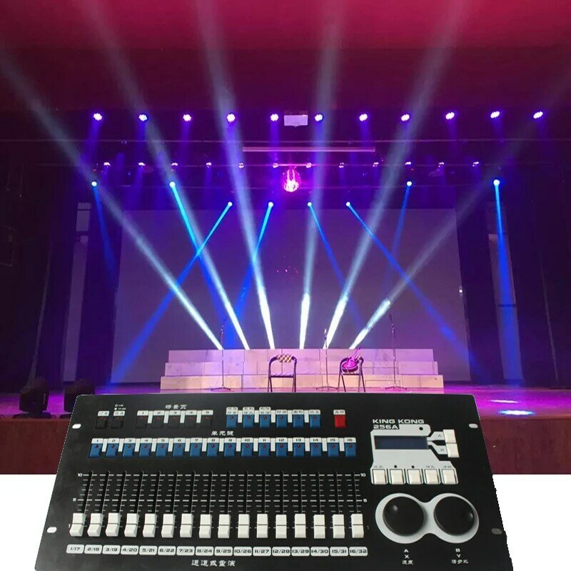 Kingkong 256A Professional DMX 512 Controller Flycase Package With Built-In Program Easy Use For Beam Moving Led Par Light Show