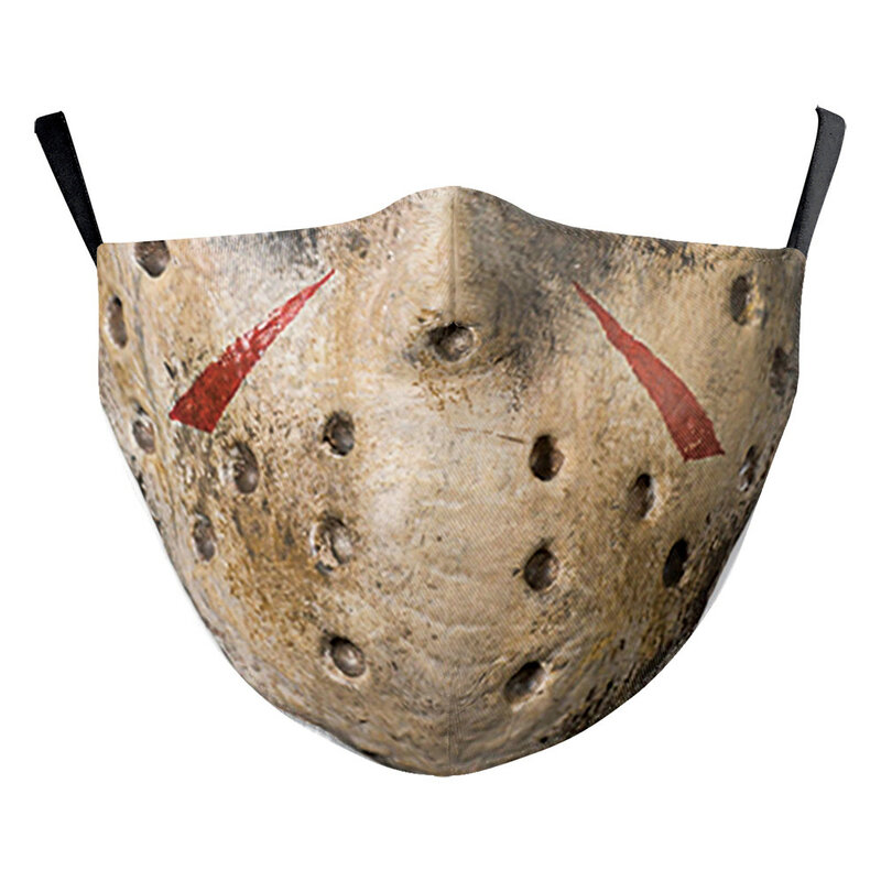 Nadanbao-大人のためのハロウィーンのコスプレプリントマスク,洗える生地のマスク,楽しいマスク,再利用可能なマスク,ロールプレイングアクセサリー