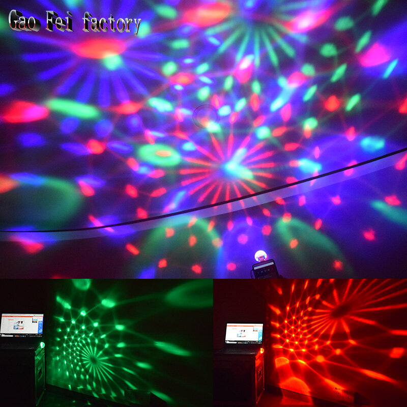 Projecteur de lumière de Noël Chang, mini lumière LED, boule magique en cristal, effet sonore DJ, fête, divertissement à domicile, jeu d'Halloween