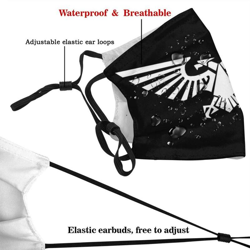 プリント付きの再利用可能なマスク,イーグルビラとビラのパターンが付いた洗える保護マスク