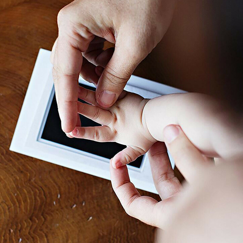Bebê pegadas handprint almofadas de tinta seguro não-tóxico kits de almofadas de tinta para o chá de bebê bebê pata almofada de impressão pé inkless