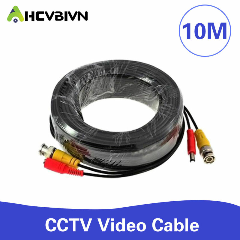كابل AHCVBIVN BNC كابل توصيل وتشغيل الفيديو بالطاقة 10 متر لنظام كاميرا CCTV الأمن شحن مجاني