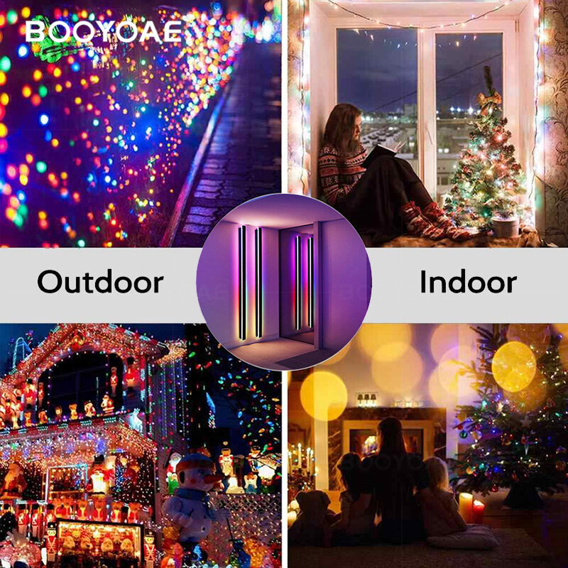 Luz de pared RGB moderna para exteriores, iluminación de color para porche, fiesta, control remoto inteligente, balcón, terraza, decoración