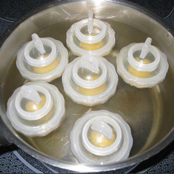 6PCS/SET Hot NEW Egg Yolk Separator Steamed Egg Container Egg Separator Cooking Tool