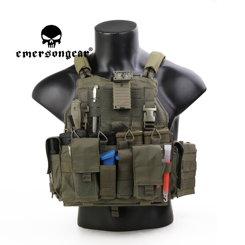 EMERSONGEAR-bolsa táctica 556 para Airsoft, bolsa Mag para chaleco, aparejo de pecho, portador de placa, caza al aire libre, tiro, Paintball