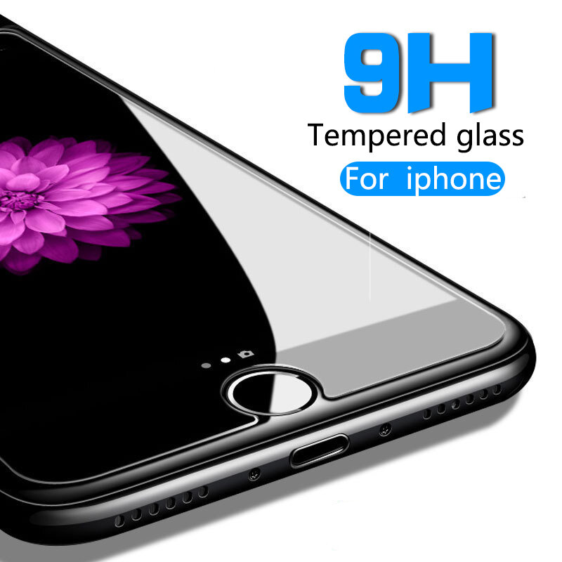 2 Buah Kaca Pelindung untuk iPhone 13 12 Mini 11 Pro Max XR XS 4 5S 6 7 8Plus Film Pelindung Layar Kaca Tempered Tahan Ledakan