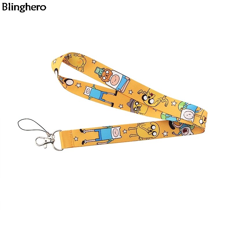 Blinghero 만화 교수형 밧줄 전화 키에 대 한 멋진 끈 열쇠 고리와 스트랩 매는 밧줄 패션 id 배지 홀더 bh0453