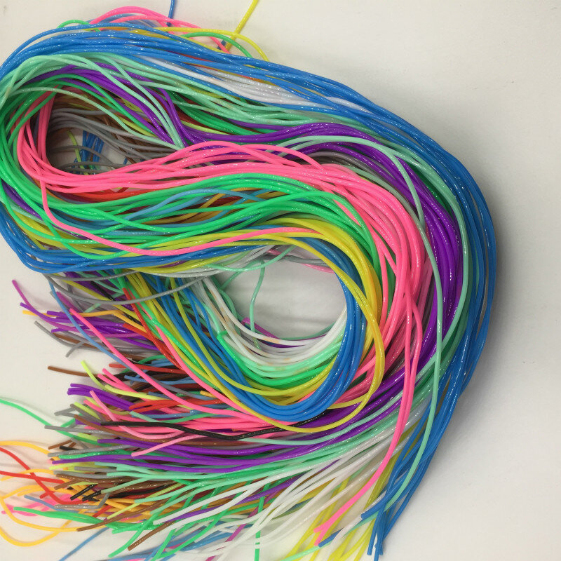 다채로운 꼰 로프 PVC 꼰 와이어 플라스틱 DIY 꼰 끈 스레드 목걸이 팔찌 쥬얼리 만들기 액세서리, 120 개