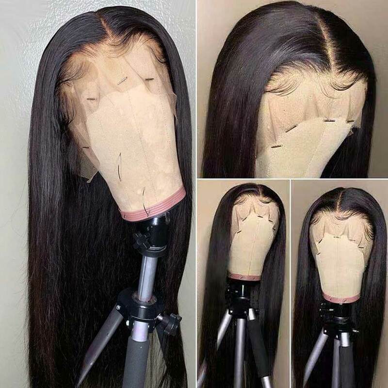 36 38Inch Bone Straight 13x6 HD Lace Frontal Wig 100% Human Hair Wigs Brazilian Straight 13x4 Lace Front Wig PrePlucked Hairline