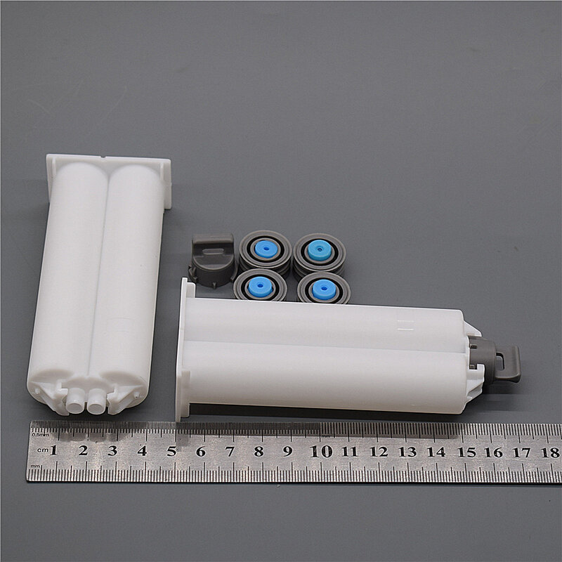 40pcs 1:1 AB Glue Cartridges Mixer Tube Empty 50ml Epoxy Resin Adhesives Cartridge for Glue Gun 50ml 1:1 Caulking Guns Dispenser