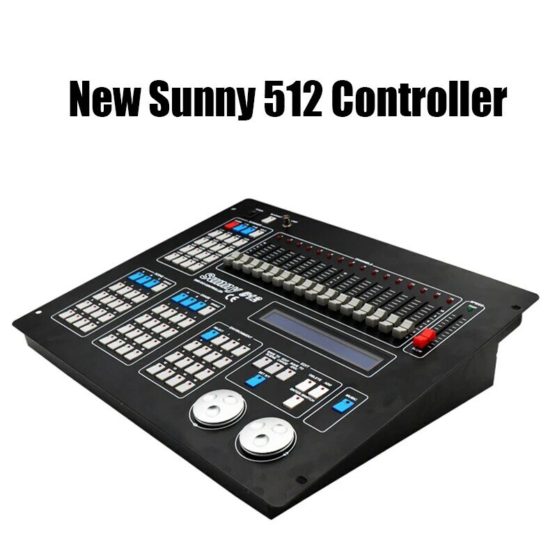 Czas na SHOW nowy Sunny 512 kontroler DMX ler światło sceniczne DMX 512 mistrz konsoli dla XLR-3 Led Par wiązki ruchoma głowica kontroler DMX