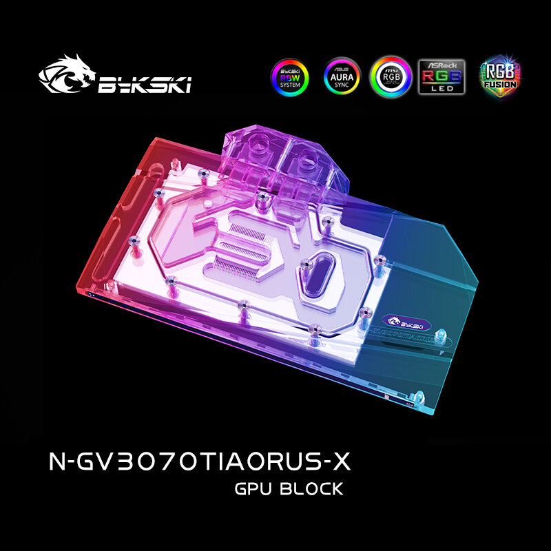 Bykski N-GV3070TIAORUS-X GPU Nước Mát Chặn Cho Gigabyte RTX 3070TI AORUS MASTER-8GD Full Cover GPU Card Nước Làm Mát