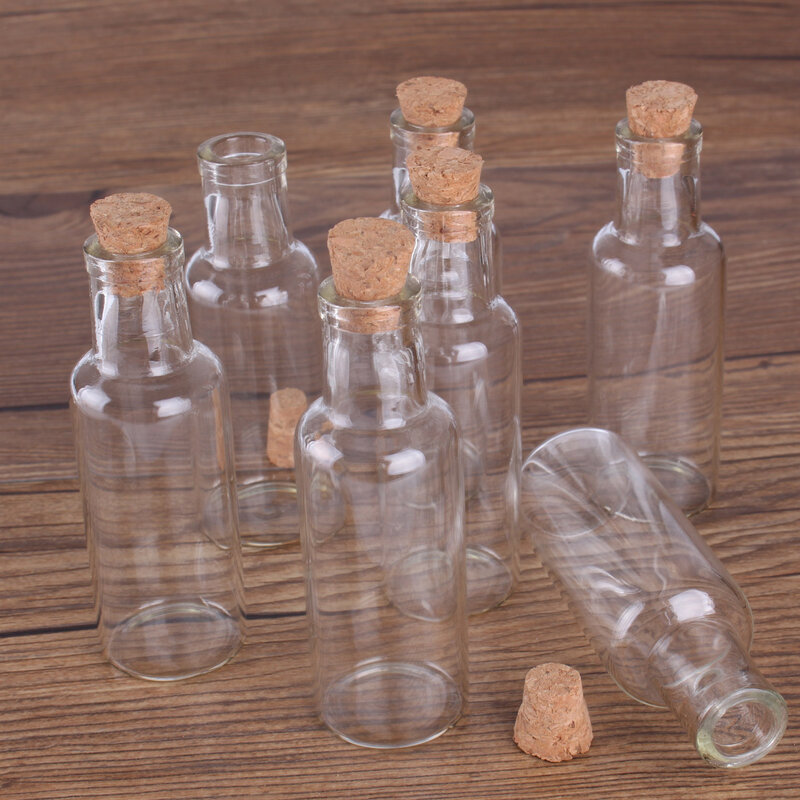 Стеклянные бутылки, 5 шт., 25 мл, 27*80*10 мм, дрейфующая бутылка с пробковыми крышками, банки для специй, бутылки, стеклянные флаконы стеклянных фл...
