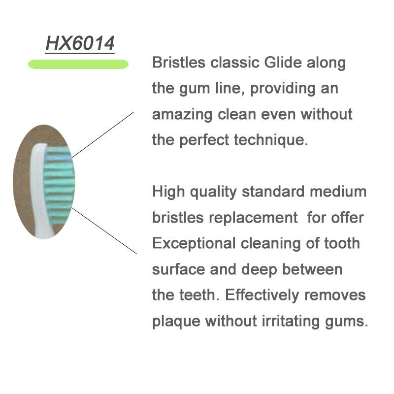 رؤوس استبدال لفرشاة الأسنان الكهربائية ، لـ PH Soni care Flex Care ، Diamond Clean ، HX6014 ، HX6064 ، HX6054 ، HX6024 ، HX6044