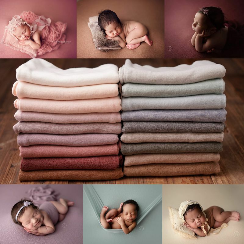 Adereços para fotografia de bebês, adereços para recém-nascidos, acessórios de cobertor, conjunto de esticar frente e verso, sessão de fundo
