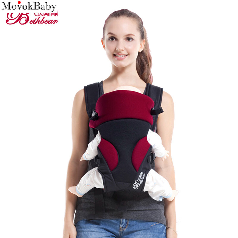 Respirável canguru bolsa sling portador de bebê, envoltório mochila infantil, frente popular transportar, 0 a 24 m, 3 em 1