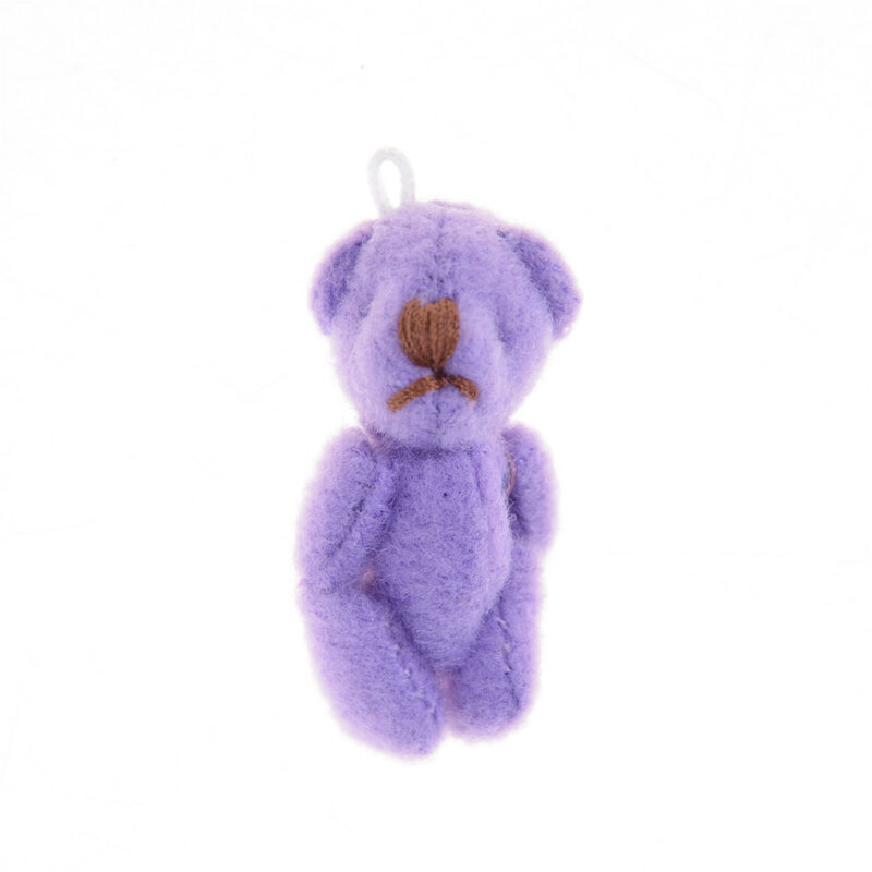 Cute Soft Plush Bunny Bear Mini Joint Rabbit Bear Pendant For Key Chain Bouquet Toy Doll DIY Ornaments Gifts 3.5/4/4.5/6/8cm