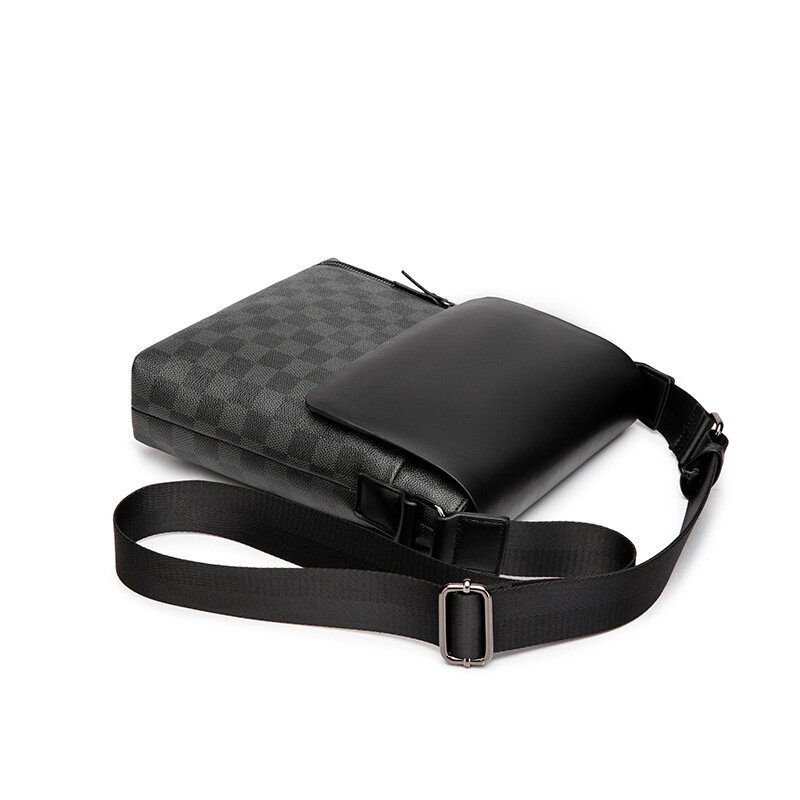 GO-LUCK Brand Design uomo borsa a tracolla a tracolla borse a tracolla in pelle Classic Business OL Ipad Pack