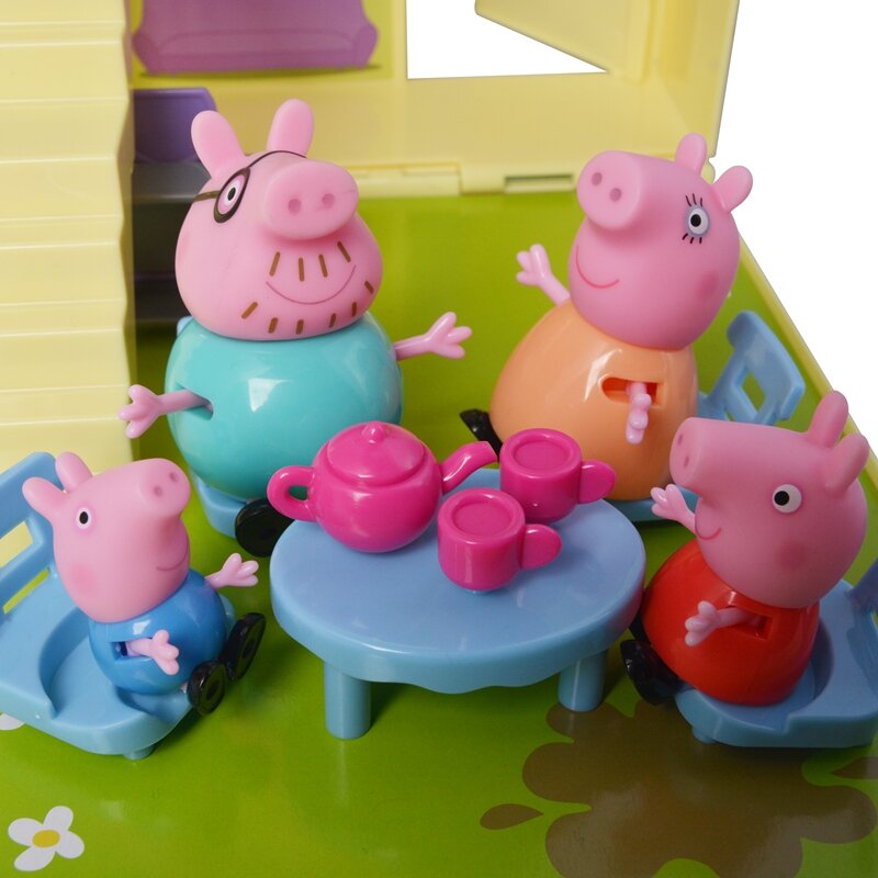 Original Peppa Pig Children's Toys House Boys And Girls Play House With A Family Of Four Dolls Toy For Children's New Year Gift