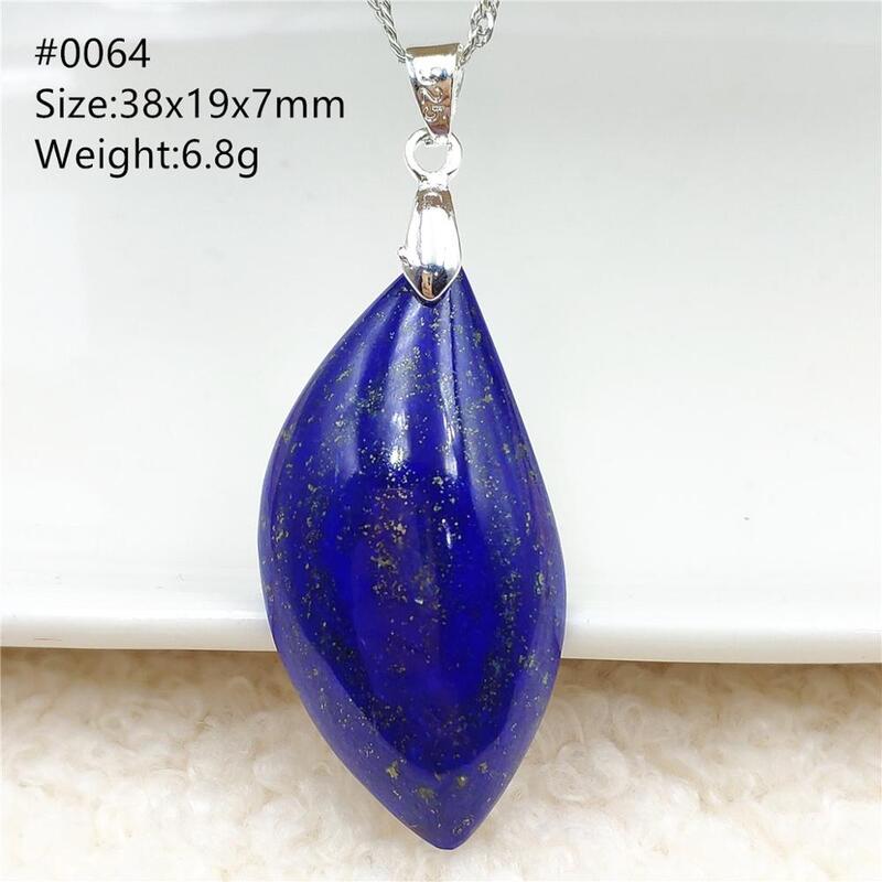 Genuine Natural Blue Lapis Lazuli Gemstone Pendant Women Men Water Drop Blue Lapis Lazuli Love Jewelry Necklace AAAAA