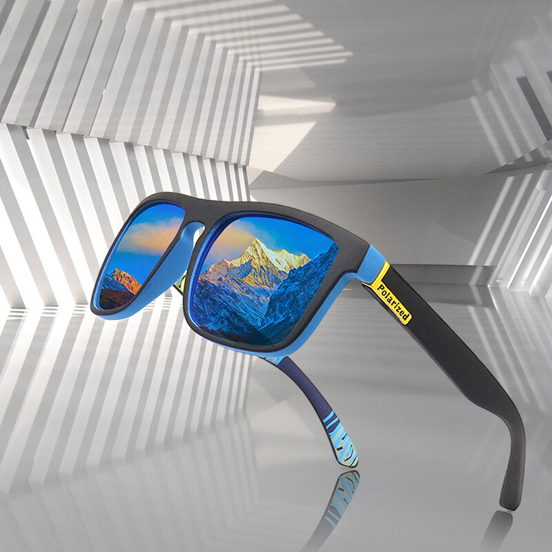Gafas de sol polarizadas para hombre y mujer, lentes cuadradas con espejo, diseño clásico, novedad