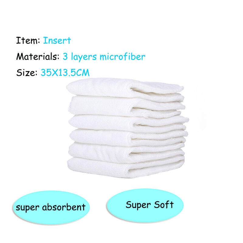 Happyflute-pañal lavable para bebé, bolsillo ajustable de 8 piezas, inserto de microfibra de 8 piezas, impermeable y reutilizable, nuevo