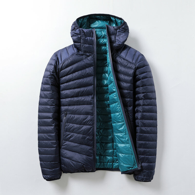 한국 버전 겨울 웜 다운 재킷, 양면 파카, 초경량 캐리 후드 재킷 코트, K258