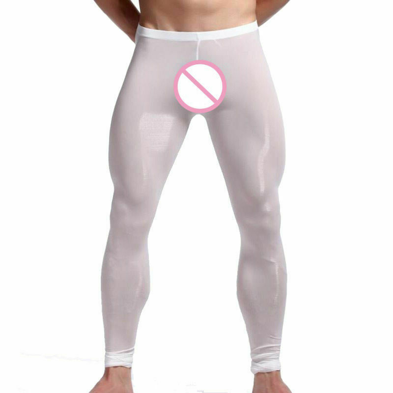 Pantaloni intimo termico da uomo Sexy pantaloni da corsa sportivi da Yoga elasticizzati traspiranti da uomo