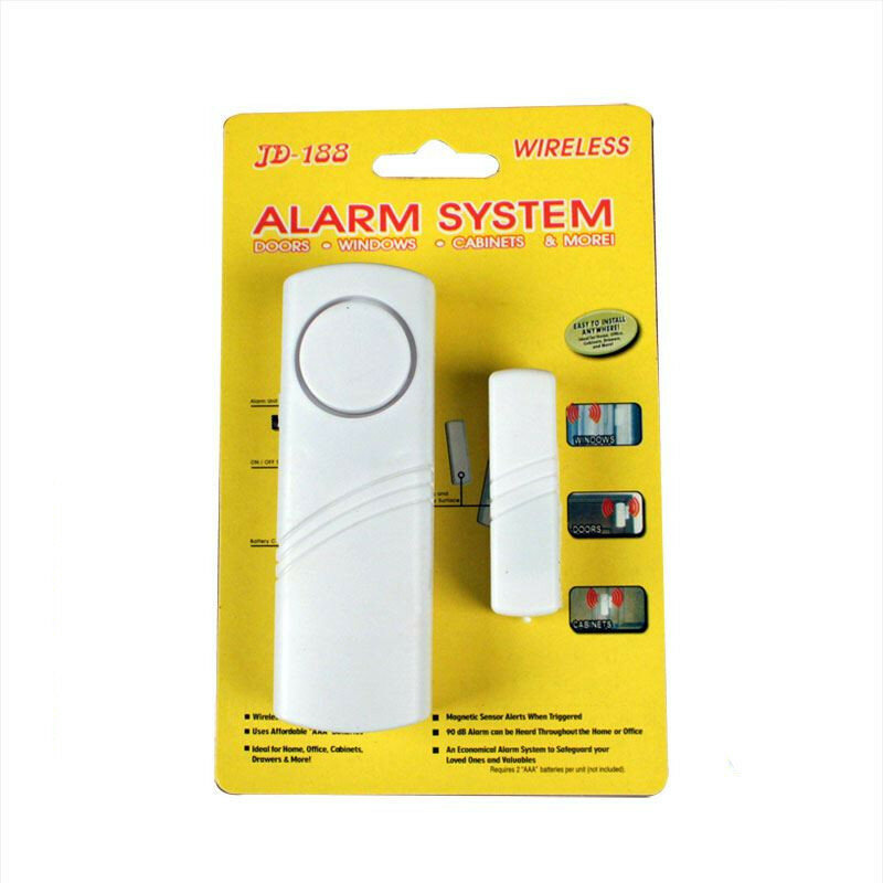 Alarma antirrobo inalámbrica con Sensor magnético, sistema de seguridad más largo para el hogar, dispositivo de seguridad de 90dB, 1 unidad
