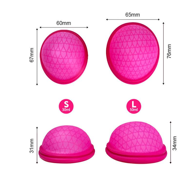 3 Buah Cangkir Menstruasi Desain Flat-fit Disk Dapat Digunakan Kembali Menstruasi Ekstra-tipis Sterilisasi Silikon Menstruasi Disk Tampon/Pad Alternatif