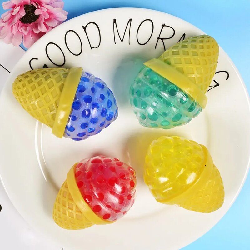 1pc Pinch Vent Ball Ice Cream Grape Ball Squishy antistress Squeeze Decompression Tpr Bubble Bead Ball Squeeze Ball