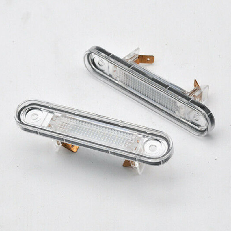 2Pcs White LED License Plate Light Fits For Mercedes E W124 W201/202 Series Auto Exterior Accessories Car Lights